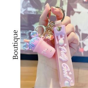 Purple Candy Color Mickey Mouse Ice Cream Keychain